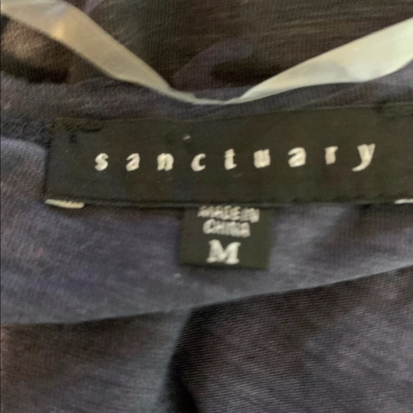 Sanctuary Camo Top Blouse Cold Shoulder Medium - Picture 4 of 5